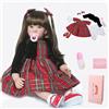 Tudofttg Bambole Reborn 24 Pollici 60 cm Originali Realistica Bambole Reborn in Silicone Morbido Femmina Bambole che Sembrano Vere