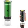 EagerMinds Macchina da caffè portatile da viaggio, caffè espresso ricaricabile 12 V e custodia per campeggio e auto, riscaldamento rapido, compatibile con capsule K-Cup e caffè macinato, per viaggi (verde)