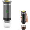 EagerMinds Macchina da caffè portatile da viaggio, per caffè espresso ricaricabile 12 V e custodia per campeggio e auto, riscaldamento rapido, compatibile con capsule K-Cup e caffè macinato, per viaggi (grigio)