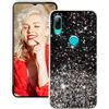 SEHEYA Cover compatibile con Huawei P Smart 2019 / Honor 10 Lite Custodia Brillantini Trasparente Silicone Morbido Sottile Case Scintillante Paillettes Cover per Donna Ragazza, Nero