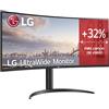 LG 34WP75C Monitor 34 QuadHD UltraWide Curvo 21:9 LED VA HDR 10, 3440x1440, 1 ms, AMD FreeSync Premium 160Hz, HDMI 2.0 (HDCP 2.2), Display Port 1.4, USB-C, Audio Stereo 14W, Flicker Safe, Nero