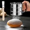 ELNLE Setaccio Farina Inox 250 g Spargi Zucchero a Velo Acciaio, Setaccio per Farina con Manico per Zucchero Spezie in Polvere