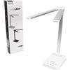 SOLMIRA Lampada da Scrivania Doppia con Ricarica USB, 76 LED, Bianca, Certificato CE e RoHS