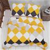 Vency Copripiumino Matrimoniale 135x200 4-Pezzi Giallo - OEKO-TEX 80% Cotone & 20% Poliestere, 2x Copripiumino con Cerniera + 2x federa con chiusura a busta 80x80 cm, Modello Quattro