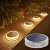 Lacasa 4 Pezzi Lampade Solari da Giardino LED Luci Solari da Esterno, Bianco Caldo 2700K Lampada Solare Luci per Sentieri, Auto On/Off IP68 Impermeabile per Terra Ponte Passo Vialetto Scale Cortile