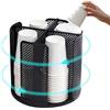 Yabound Porta Bicchieri Di Plastica, Portabicchieri Girevole a 360, Dispenser Bicchieri Di Plastica Con 4 Scomparti, Portabicchieri Dispenser per Caffè Negozio Casa Ufficio Buffet