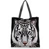 Stefano Ghilardi Borsa shopper in pelle laminata con tigre in perline
