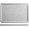 H&H, set 3 piatti rettangolari, in melamina, effetto ardesia, bianco, 36x25xh2,6 cm