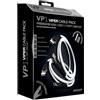 Gioteck Pack Viper - Cavo HDMI 8K (2.1) - Cavo USB C di Ricarica - Alta Velocità - Cavo In Nylon 3 Metri - Molto Resistente - Colore Bianco e Nero - Classics - PlayStation 4