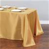 Highdi Tovaglia in Raso Rettangolare, Tovaglia Tavolo Esterno Quadrata Tovaglia Elegante Antimacchia per Matrimonio Hotel Banchetto Compleanno Feste (145x250cm,Oro)