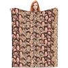 NOONATIVE Flanella Coperta Con Foto del viso Personalizzate,coperta personalizzata con facce divertenti per letto divano,Regalo di compleanno per uomo e donna