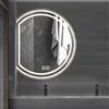 YFZNWHX 50x45cm,60x54cm,70x63cm,80x72cm,90x81cm Specchio Illuminato Con Antiappannamento, Specchio Da Bagno A LED, Specchio Da Parete Semicircolare, 3 Colori Dimmerabili, 3 Metodi Di Sospensione ( Color : Lef