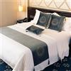 QRGMKL Stile Europeo Letto Runner Hotel Sciarpa Copriletti Copriletti Letto di Lusso Runner e Cuscini Coordinati Camera da Letto Bedding Protector-Gray||2 Pillowcases(45X45cm)