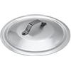 Pentole Agnelli Alluminio Coperchio Rotondo Pesante con Ponticello, Argento, 32 cm