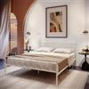 DEGHI Letto matrimoniale 160x200 cm in metallo beige opaco - Aveiro