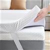 LARA MORADA - Topper Memory Foam 160x190 cm, Matrimoniale, Correttore Sfoderabile e Lavabile, Ortopedico e Antiacaro, Denso e Morbido, Altezza 5cm, Misura 160x190 cm