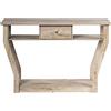 LIFEZEAL Tavolo Console a 3 Livelli, Tavolo Consolle in Legno, Tavolo d'Ingresso Sottile, Stretto, 1 Cassetto, Antiribaltamento, Salvaspazio, per Corridoio, Soggiorno, Max 60kg (naturale)