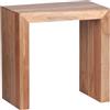 FineBuy Tavolino Legno Massello Acacia 60 x 60 x 35 cm | Tavolo Soggiorno Stile Country | Tavolo Divano Prodotto Naturale | Tavolino da caffè Rettangolare