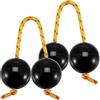 DINGFENG 2 pezzi Kashaka Strumento, Kashaka Shaker Instrument Africano Aslatuas Rhythmic Ball, Aslatua African Shaker, Classico Percussioni Manuali per Bambini Adulti Matrimoni Feste Lezioni Musicali (Nero)