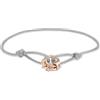 Liebeskind Berlin LJ-1648-B-21 - Bracciale in tessuto con ciondolo in acciaio INOX, colore: oro rosa, 21 cm, Acciaio inossidabile, Nessuna pietra preziosa