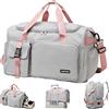 YOUYIKE Borsone da Viaggio da Uomo e Donna, Borsa da Viaggio Pieghevole, 42L Borsa Sportiva Grande con Scomparto per Scarpe, Scomparto Umido, Impermeabile, per Sport Nuoto Viaggi