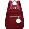 SODOLLEE Zaino Donna Leggero Borsa Zainetto Poliestere Impermeabile Zaino Porta PC 14 Pollici Casual Borsa Ragazza per Viaggio Scuola Campeggio Rosso