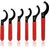 GYSRXS Set di 6 Chiave a Gancio C Chiave a Settore Regolabile Chiaves Ammortizzatore Moto per Sistema di Sospensione Realizzato in Acciaio ad Alto Tenore di Carbonio