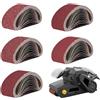 JAONLD 20 Pezzi Nastri Abrasivi Set di Nastri Abrasivi Ciascuno 4 x Grana 80/120/150/240/400 Adatto per Levigatura, Affilatura e Rimozione Della Ruggine (75×533mm)