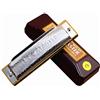 BORGBAR Folkmaster 1072 - Armonica standard per principianti, diatonica, blues, gaita, 10 fori, A, B, C, D, E, F, G, Ab, Bb, Db, Mib, F#, strumento musicale (chiave di Sib)