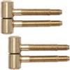 Gedotec Nastri per porte della camera da letto, 2 pezzi, nastri per fori per porte in legno battute | diametro 16 mm | metallo ottone | portata fino a 40 kg | 2 pezzi