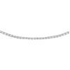 CARISSIMA Collana Unisex in Oro Bianco 9 ct 0,6 mm con Maglia a Box Veneziana di Lunghezza 46 cm/18 Pollici