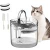 AOSEE Fontanella per Cani e Gatti, Fontanella Automatica per Gatti, 1,8 L Distributore di Acqua per Animali Domestici con 2 Elementi Filtranti e 2 Kit di Spazzole per la Pulizia