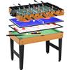 HOMCOM Tavolo da Gioco Multifunzione 4 in 1 con Calcio Balilla Biliardo Ping Pong e Hockey da Tavolo per Famiglie e Amici 107x61x84cm |Aosom