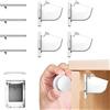 Retoo Serratura magnetica per armadietto, 4 pezzi, con chiave per armadio e cassetti, serratura magnetica invisibile, colore bianco