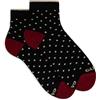 Gallo Calze cortissime donna nero fantasia pois