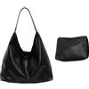 Fiorky Borsa a Tracolla da Donna Borsa Multitasche Borsa Tote in Pelle PU Borsa Ascellare alla Moda for Viaggi di Lavoro (Nero)