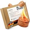 SYMPAA Accendifuoco per barbecue con forte durata XXL di 15 minuti | 35 pezzi | Accendifuoco ecologico in legno duro e cera | Accendifuoco sostenibile in confezione risparmio professionale