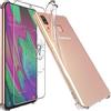 ebestStar - Cover per Samsung A40 Galaxy SM-A405F, Custodia Silicone Trasparente, Protezione TPU Antiurto, Bordi Rinforzati, Trasparente + Vetro Temperato
