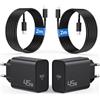 LUOSIKE 45W Caricatore per Samsung USB C Caricabatterie per Samsung Galaxy S25 Ultra S24 S23 S22 S21, A55 A53 A16, Note 20 10, Originale 25W Tab S8 S9, Carica Batteria Alimentatore + 2M Tipo C Cavo, 2-Pezzi