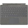 Microsoft Surface Pro 8/X Cover Alcantara con slot Platinum