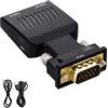 Yiany Adattatore VGA a HDMI, 1080P, VGA maschio a HDMI, adattatore convertitore con cavo audio per computer, desktop, laptop, PC, PS3/4, monitor, proiettore, HDTV
