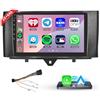 Podofo Carplay Autoradio per Mercedes-Benz Smart 2011-2015, 9 Touchscreen 2G+64G con Wireless Carplay Android Auto, Bluetooth/GPS/WiFi/FM/RDS/SWC/HiFi/USB