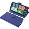 foto-kontor Custodia a libro compatibile con Brondi Amico Smartphone S+B Nero cover di colore blu/azzurro