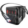 LENCENT GaN 85W Adattatore Universale da Viaggio con Cavo USB C Retrattile | Adattatore Spina Internazionale con 3 USB-C e 1 USB-A Ricarica Rapida, Spina Presa Mondiale per EU a Stati Uniti, UK, AUS