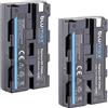 Blumax 2 batterie Blumax compatibili con Sony NP-F550 / NP-F530 / NP-F570 | 3500 mAh - celle LG (Blackmagic NP-F570) - anche per vari dispositivi flash, luci video monitor di campo