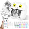 Ambesty Mini Stampante Fotografica, Termica, Istantanea Portatile con 13 rotoli Carta, Stampante Sticker Portatile per Bambini,Bluetooth con Ricarica USB, per Note, Elenco, Memo