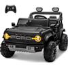 Mondial Toys Ford Bronco Raptor 24V Maxi Fuoristrada 2 Posti Auto Macchina Elettrica per Bambini Telecomando Luci a Led Bluetooth Ammortizzatori Carico Massimo 60 Kg Nero
