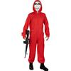 Funidelia | Costume La Casa di Carta Korea - Official Netflix per donna e uomo Ladro, Carcerato, Dalí - Costume per Adulto e accessori per Feste, Carnevale e Halloween - Taglia XXL - Rosso