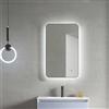 Talos Alvito Specchio da bagno a LED in nero opaco, 70 x 43 cm, con funzione sensore a mano, adatto per ambienti umidi grazie al telaio in alluminio