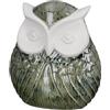 GILDE Statuetta di gufo in ceramica - verde smaltato - altezza 25 cm - decorazione - regalo - oggetto da collezione - accessorio per la casa